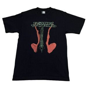 Psychworld Spine Tee Black T-Shirt Size Small
